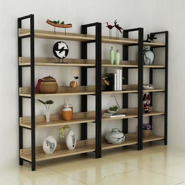 Grocery Store Metal Wood Supermarket Gondola ShelvingMetal/Wooden/Acrylic Display Shelf for Clothing/Shoes/Jewelry/Watch