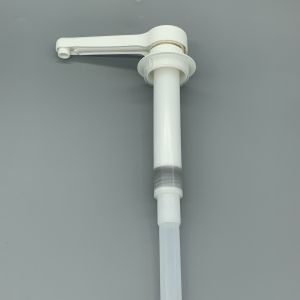 Lower Screw Cap Plastic Honey Syrup Dispenser White Jam Pump