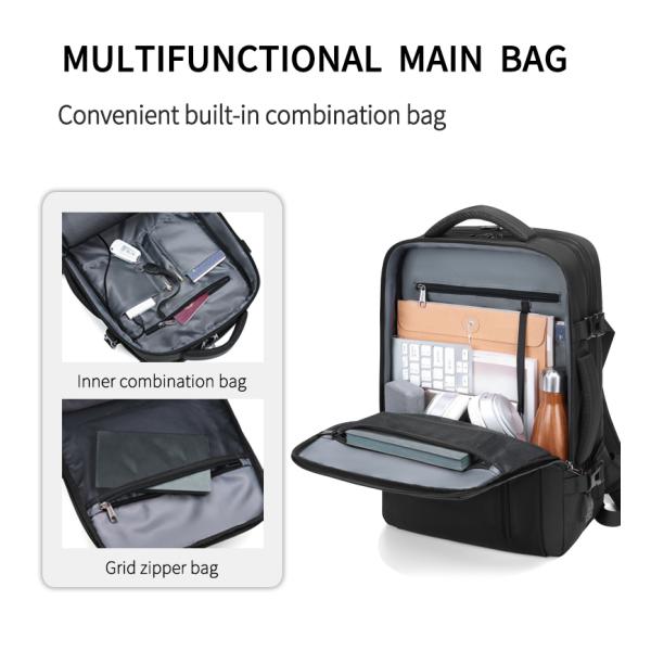 New Multifunction large capacity usb raincoat backpack business travel laptop backpack bag men