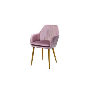 China Velvet Cushion 13KGS 850mm Metal Upholstered Dining Chair on sale