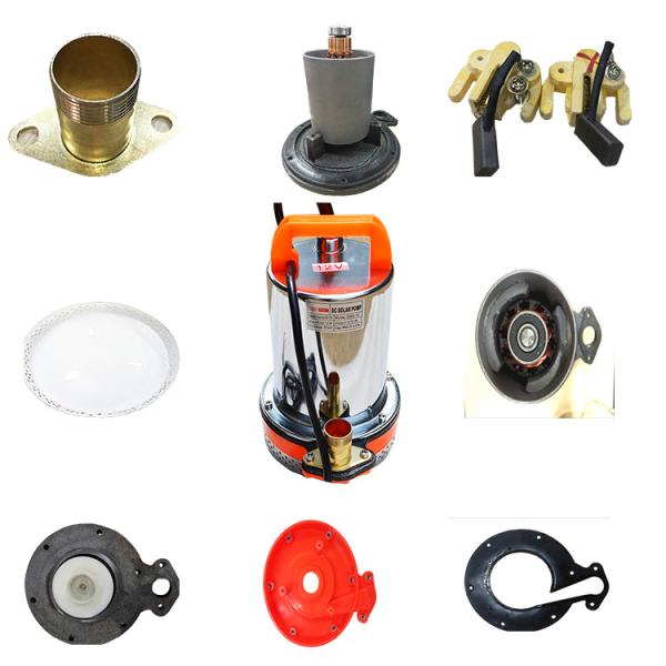 Mini DC Submersible Water Pump Brass Impeller 60-200L/Min Plastic Outlet