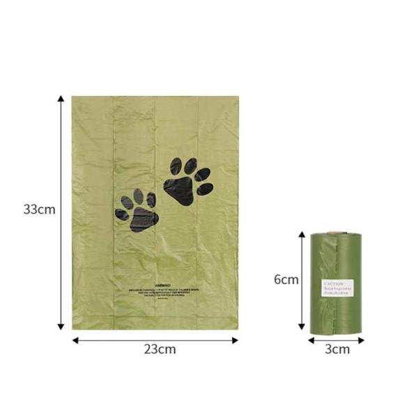 2 Rolls for Delivery 15 pcs Degradable Imported Raw Materials PET Dog Cat POP Garbage Bag