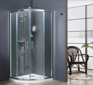 Quality Quadrant Sliding Glass Shower Enclosure Two Fixed Panels One Door for sale