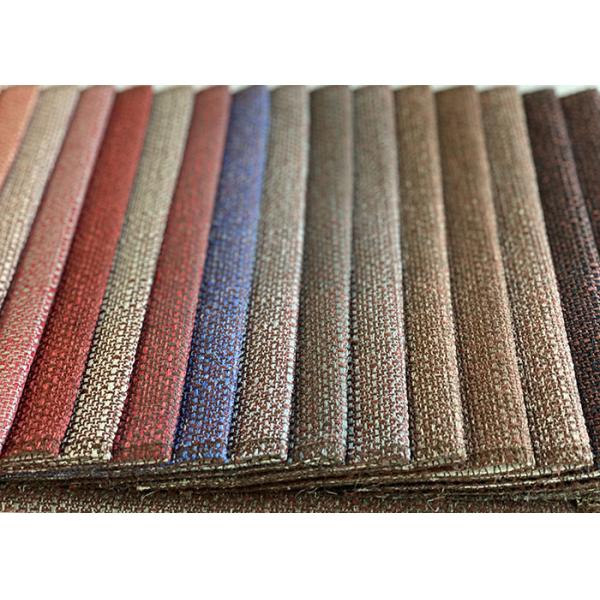 Plain Grey Upholstery Fabric , CE Woven Sofa Set Jute Fabric