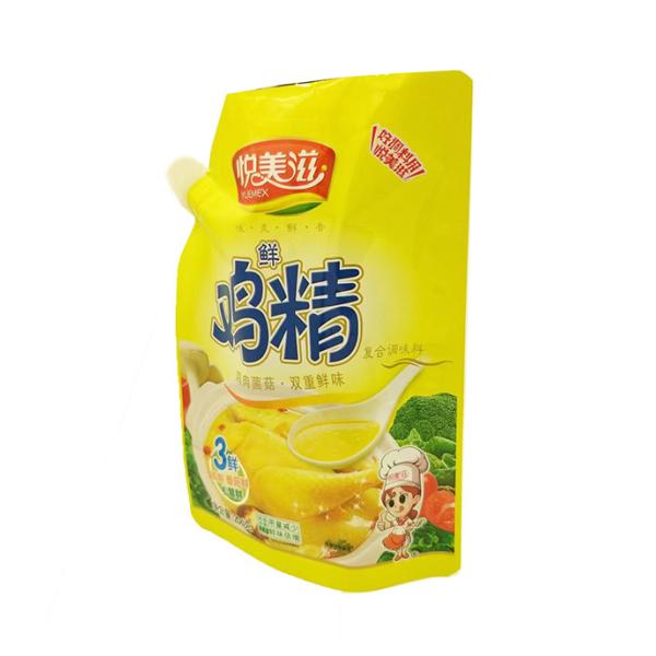 MOPP PET CPP Seasoning Powder Bag Eco Friendly Stand Up Pouch With Nozzle