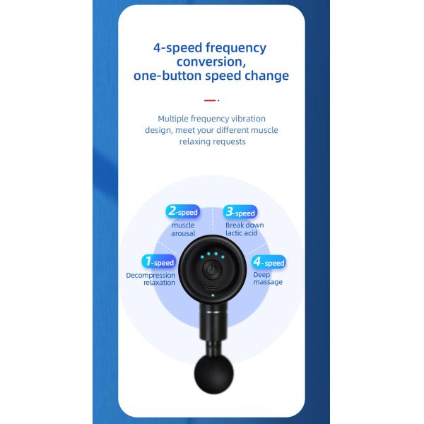 Deep Tissue ROHS FDA Mini Muscle Gun Massager Electric Vibration