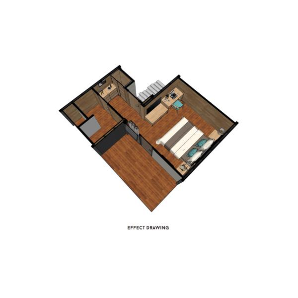 Smart Home Vacation Resort Prefab Timber House Wood Interior Finishing