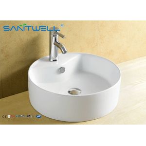 Quality Basin Above Counter Mounting Ceramic Vanity Hand Wash Basin 410*410*145mm for sale