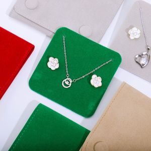 Quality Double Snap Velvet Bag Double-Sided Velvet Jewelry Bag Earrings Necklace Pendant Storage Packaging Bag Inner Card Board for sale