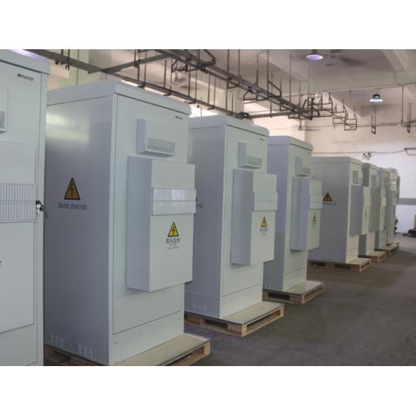 IP55 Sunproof Outdoor Power Cabinet Telecommunication Enclosure With Heat Exchnager Cooling