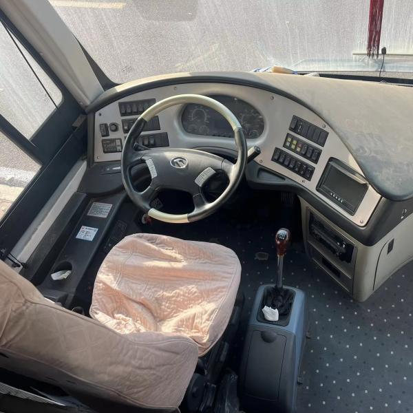 Five Second-hand Yellow-bodied Golden Dragon Buses with 63 Large Seats and 8L Engine Capacity in Bulk