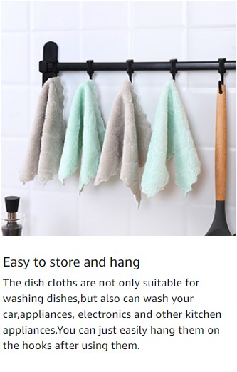 Bibulous Coral Velvet Bulk Kitchen Supplies Ultra Absorbent Microfiber Dish Towels