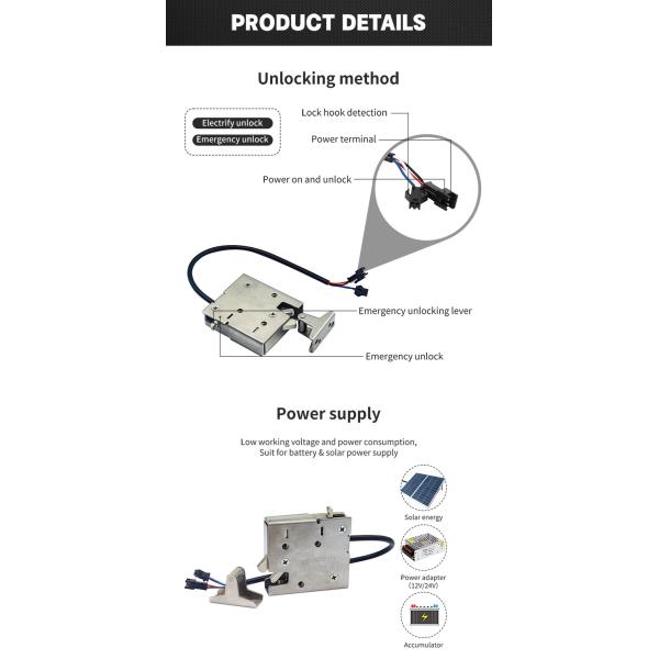 12V Automatic Magnetic Electronic Rotary Latch Stainless Steel Cabinet Locker Lock