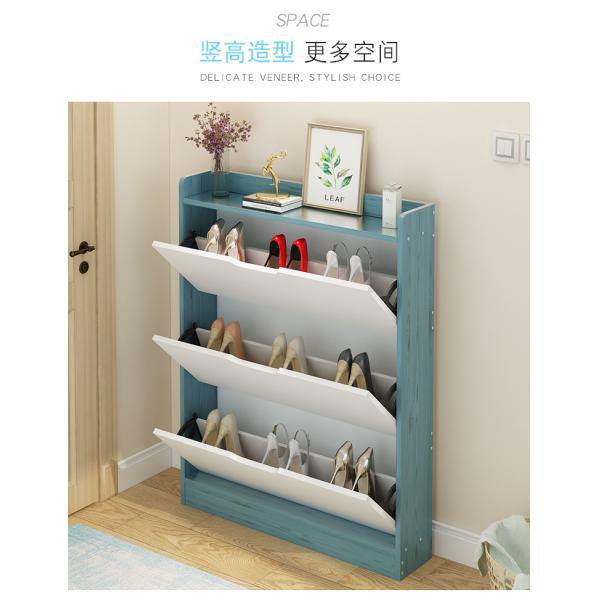 OEM Waterproof Shoe Rack , 126cm Height Narrow Shoe Cabinet