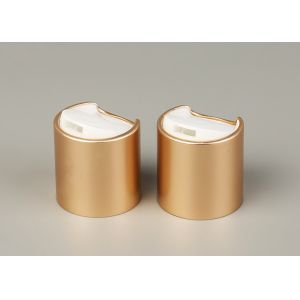 Delicate Cosmetic Bottle Caps Matt Gold Aluminum Disc Top Cap