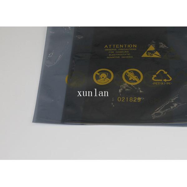0.08～0.2 Mm Zipper ESD Anti Static Bags Flat Waterproof With Printing Logo