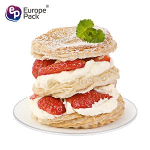 China Wholesale round shape disposable plastic cake tray with handle on sale