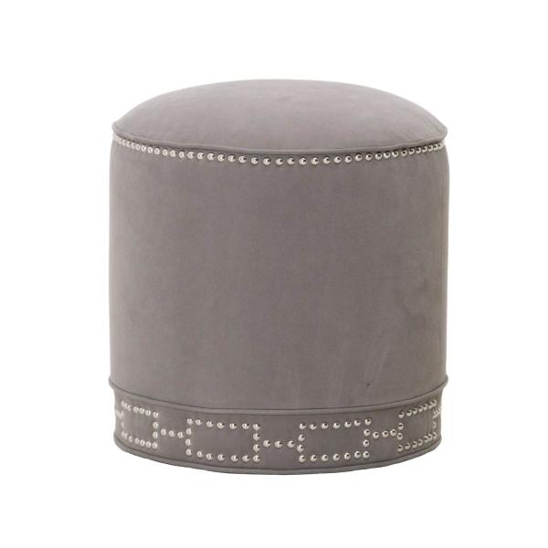french style home furniture round household linen fabric indian ottoman pouf wholesale