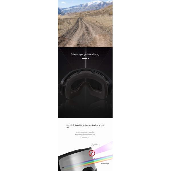 Lenses Coated Sport UV Protection Cycling Glasses Anti Fog Vented Bike Riding Goggles Windproof