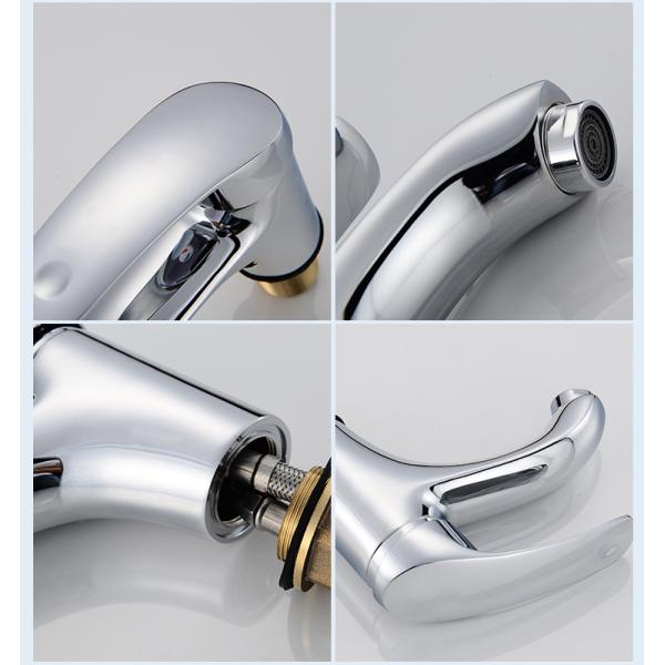 Brass Single Hole Single Handle Basin Mixer Tap in Chrome