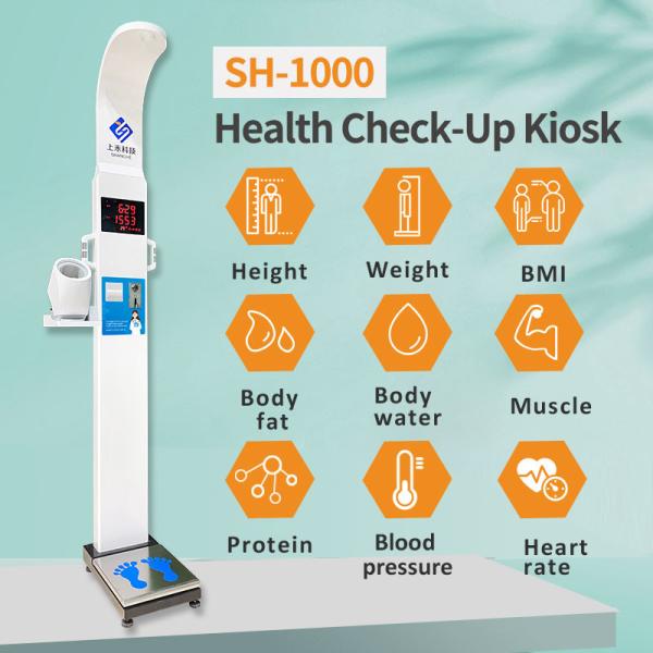10.2 Inch Coin Operated Height And Weight Scales Body Fat Composition Machine