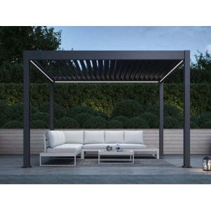 China Outdoor Waterproof Aluminium Bioclimatic Pergola Cover Aluminum Louvered Pergola on sale