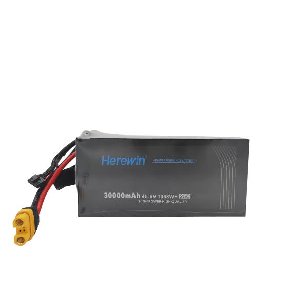 Soft Pack Herewin 12S 45.6V 30000mAh LiHv Uav Drone Battery 25C