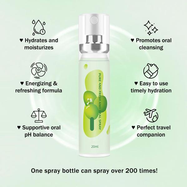 6PCS Oral Breath Spray Mouth Freshener Spray Oral Care 3 Flavors For Adults
