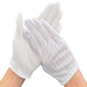 China Electronic Assembly Dust free 100% Polyester ESD PPE Gloves on sale