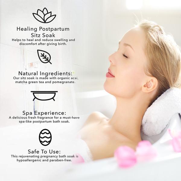 Organic Vegan Pink Sea Salt Bag , Relaxing Healing Detox Spa Crystal Soak Bath Salt