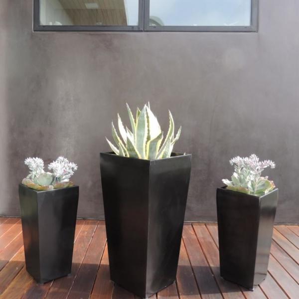 Square Fiberglass Flower Planter Pots For Indoor And Outdoor