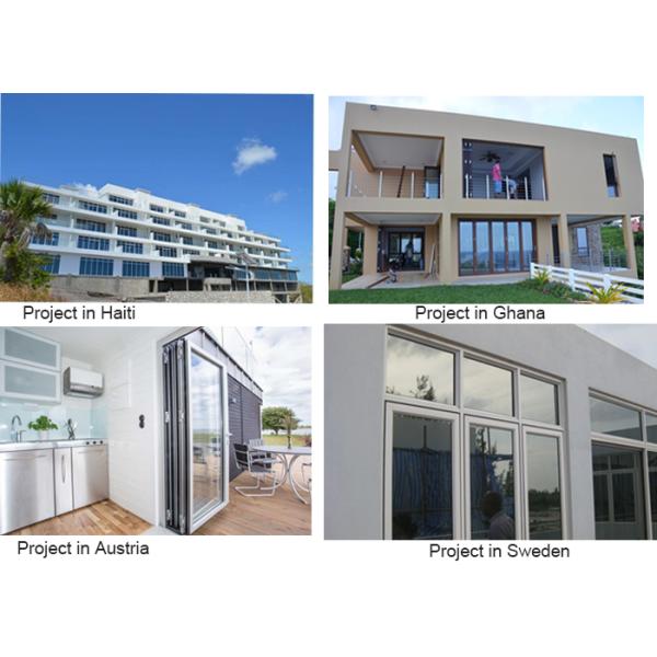 Tempered Laminated Double Glass Aluminum Frame Bifold Door Commercial Design