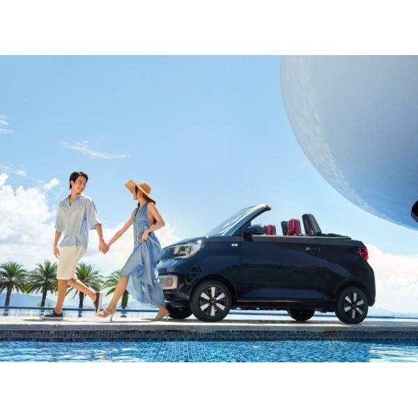Convertible GM Wuling Hongguang Mini EV Cars 2 Seater 280KM