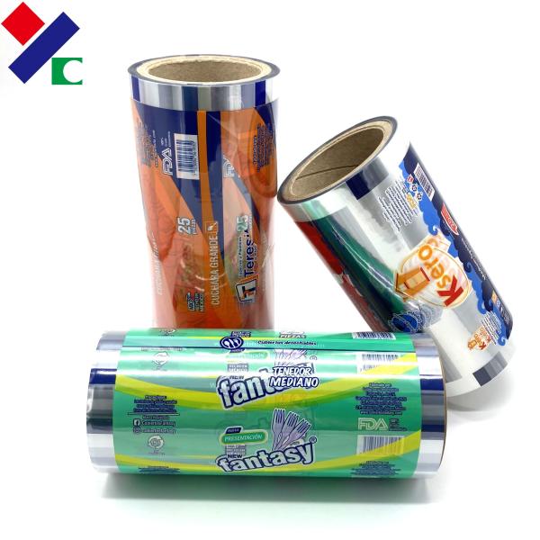 SGS Food Packing Plastic Wrap Roll , Metallized Plastic Film Gravure printing
