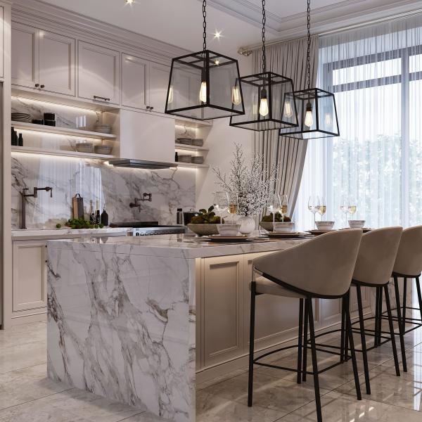 Luxury Complete Full Set White Kichen Cabinets Furniture Solid Wood Walnut Flat Pack Kitchen Cabinets