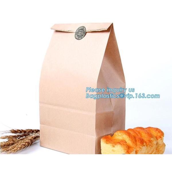 Food Grade Packaging Biodegradable Kraft Paper Rice Paper Bag,1kg 5kg food grade Rice package brown kraft paper packagin