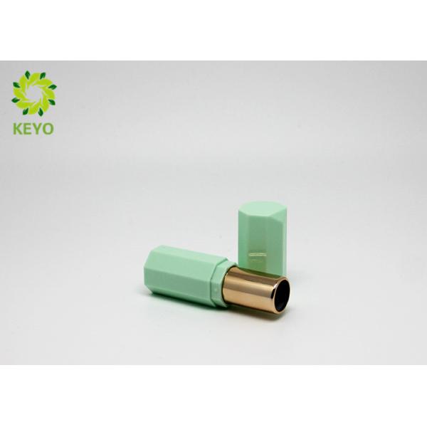 Hexagon Shape Empty Lipstick Tube Container , Plastic Material Lip Balm Case