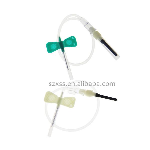 Medical Disposable Scalp Vein Set 25G 27G Butterfly Multi Sample Needle With Safety Lock