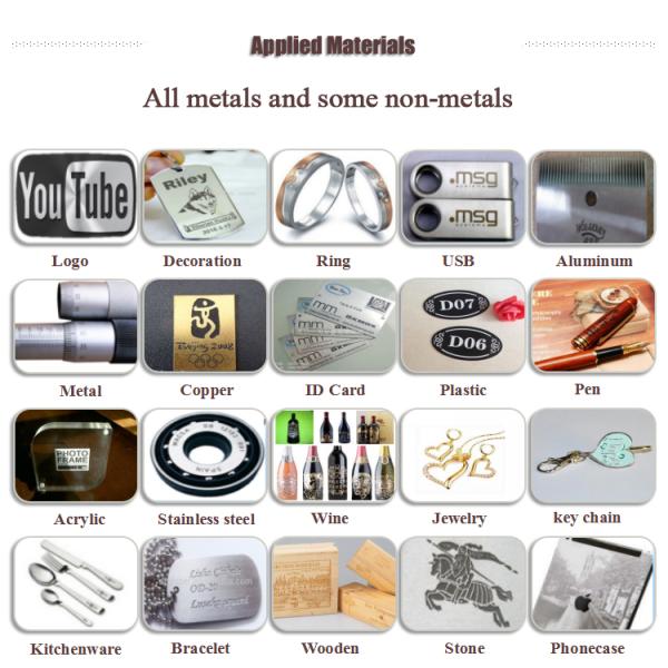 titanium Mini Fiber Laser Engraver 7000mm/S For Metal aluminum