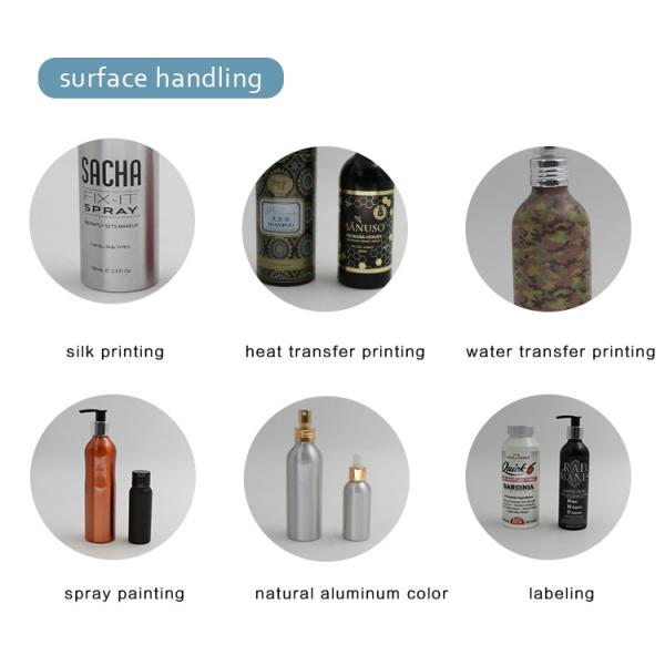 100ml Mist Spray Aluminum Cosmetic Bottles Custom Printing