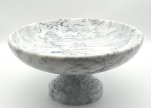 China Grey Stone Serving Bowl , Table Decorative Stone Bowl Natural Solid Marble on sale