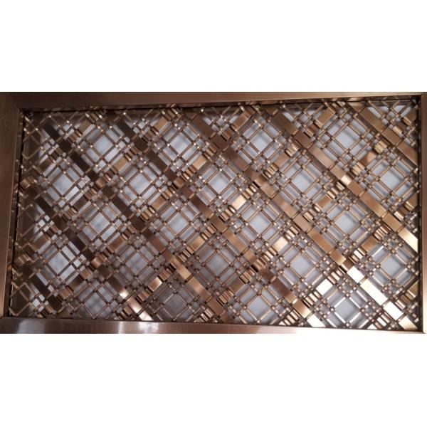 Woven SS 316 Decorative Metal Mesh Screen 3.4x1.1mm Rod Dia