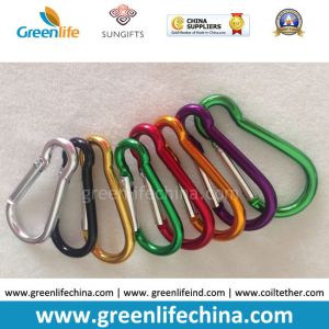 Aluminum metal climbing carabiners with split key rings