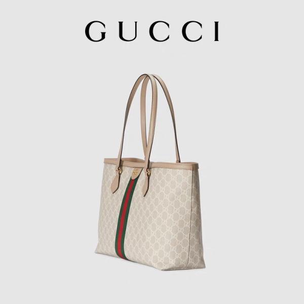 Adjustable Branded Shoulder Bag Medium Gucci Ophidia Tote White For Woman