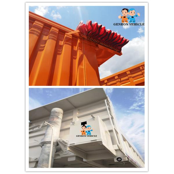 3 Axles Rear Dumping Semitrailer With Automatic Tarpaulin Export To Tanzania, Ghana, Kazakhstan, Uzbekistan, Malaysia