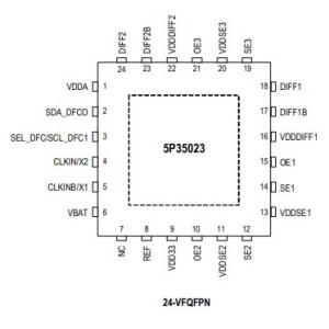 Quality 5P35023B-155NLGI8 Clock/Timing Integrated Circuit IC CLOCK GENERATOR 24QFN for sale
