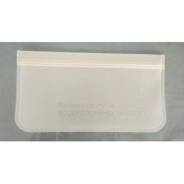 Large Reusable Vacuum Zipper Preservation Freezer sandwich Zip lockk Cooking Fresh Zip Silicone Food Storage Bags With Tim