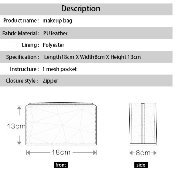 Portable lady large capacity simple waterproof travel small lipstick cosmetics storage makeup bags