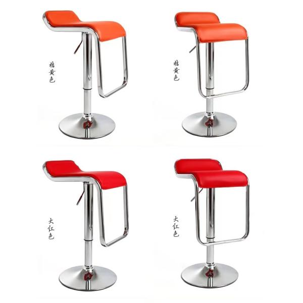 Lounge Hotel Trade Show Booth Furniture Gas Lift Bar Chair PU Pocated For Coffee Shop