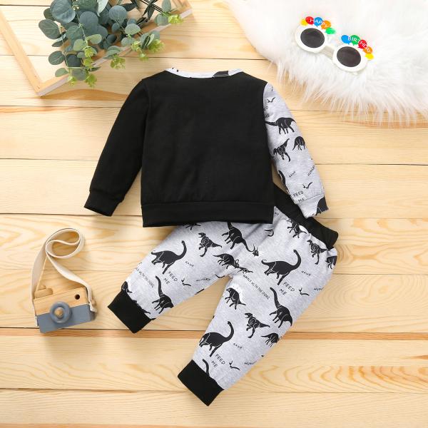120cm 47in Spring Children'S Dinosaur Print Suit Designer Clothes For Boys